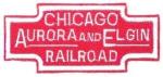 CHICAGO, AURORA & ELGIN RAILROAD PATCH